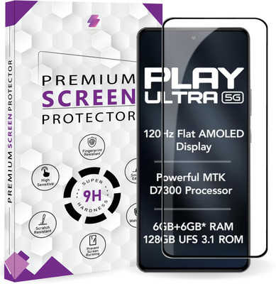 Qoisa Tempered Glass Guard for Lava Play Ultra 5G Elite Screen Protector Guard with Easy Installation Kit(Pack of 1)
