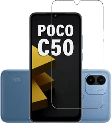 SNMART Edge To Edge Tempered Glass for POCO C50(Pack of 2)