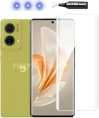 FAIYER BEAT Tempered Glass Guard for motorola g85 curved edge to edge uv tempered glass(Pack of 1)