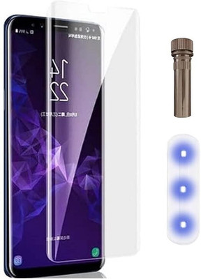 YAFILO Tempered Glass Guard for Samsung Galaxy S8+ Curved Tempered Glass Full Adhesive Glue Full Screen Coverage - Easy Fit(Pack of 1)