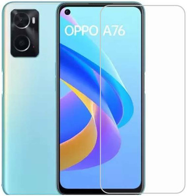 YOGIJEET Tempered Glass Guard for Oppo A76(Pack of 1)