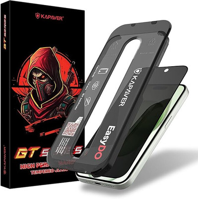 Kapaver Tempered Glass Guard for Apple iPhone 15 Plus(Pack of 1)