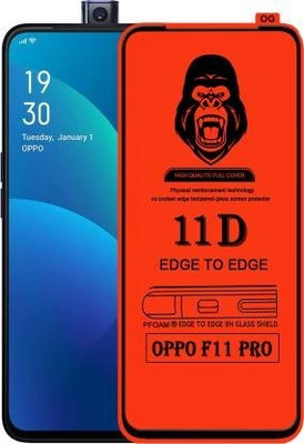 FlipSmartGuard Edge To Edge Tempered Glass for OPPO F11 PRO(Pack of 1)