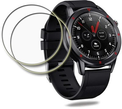 MUTAALI Tempered Glass Guard for Aqfit W15 smartwatch(Pack of 2)