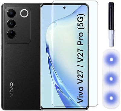 BhargavGadgets Edge To Edge Tempered Glass for VIVO V27/ V27 PRO 5G UV screen guard tempered glass(Pack of 1)