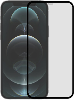 GET PAY Edge To Edge Screen Guard for iPhone 12 Pro Max Matte Finish [Black] Tempered Glass(Pack of 1)