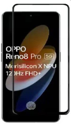 Classy Technobite Edge To Edge Tempered Glass for Oppo Reno 8 5G (Black) Premium Screen Protector Guard, 9H Hardness with Easy Self Installation Kit(Pack of 1)