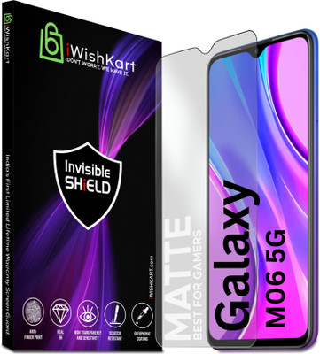 iWishKart Tempered Glass Guard for Samsung Galaxy M06 5G, Sam M06 5 g, Premium Matte Military grade Edge to Edge Premium gorilla glass with Self Installation Guide - Wet & Dry wipes, Dust Absorber [With Warranty](Pack of 1)