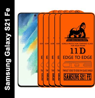 TWIGLO Edge To Edge Tempered Glass for SAMSUNG galaxy S21 FE(Pack of 5)