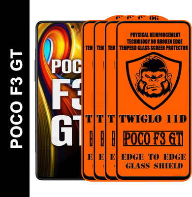 TWIGLO Edge To Edge Tempered Glass for POCO F3 GT(Pack of 4)