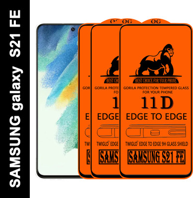 TWIGLO Edge To Edge Tempered Glass for SAMSUNG galaxy S21 FE(Pack of 3)
