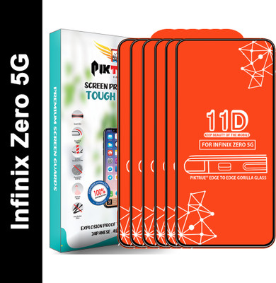 PikTrue Edge To Edge Tempered Glass for Infinix Zero 5G(Pack of 6)