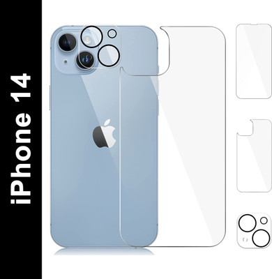 CASEKOO Front and Back Tempered Glass for iPhone 14(Pack of 3)