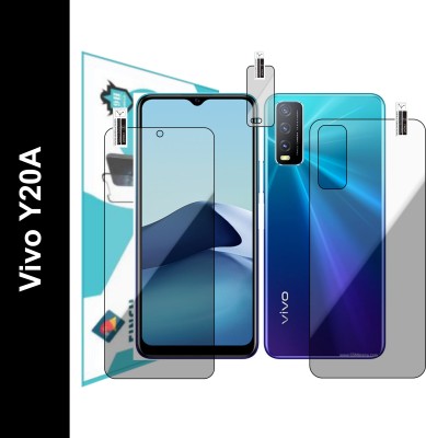 FINCH Front and Back Tempered Glass for Vivo Y20, Y20A, Y20i, Y20S, Y12S, Y20G, Y20T(Pack of 3)