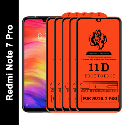 Roxel Edge To Edge Tempered Glass for Redmi Note 7 Pro(Pack of 5)