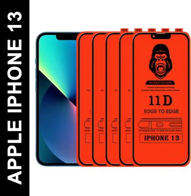 Laxdom Edge To Edge Tempered Glass for APPLE IPHONE 13(Pack of 5)