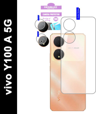 DESIBUZZ Back Tempered Glass for vivo Y100 A 5G, (Flexible)|Camera Lens(Pack of 2)