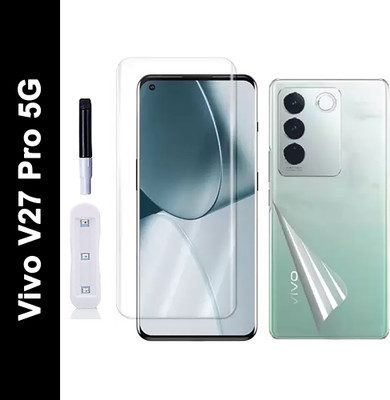 ECMERED Front and Back Tempered Glass for Vivo V27, Vivo V27 Pro 5G(Pack of 2)