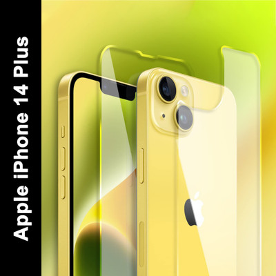 CASEKOO Front and Back Tempered Glass for iPhone 14 Plus(Pack of 2)