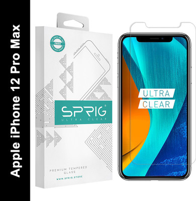 Sprig Tempered Glass Guard for Sprig Tempered Glass Guard for Apple iPhone 12 Pro Max (Pack of 1)(Pack of 1)