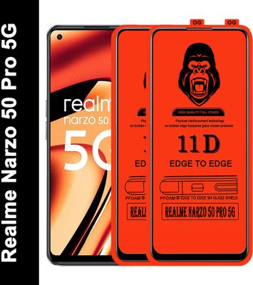 Laxdom Edge To Edge Tempered Glass for REALME NARZO 50 PRO 5G(Pack of 2)