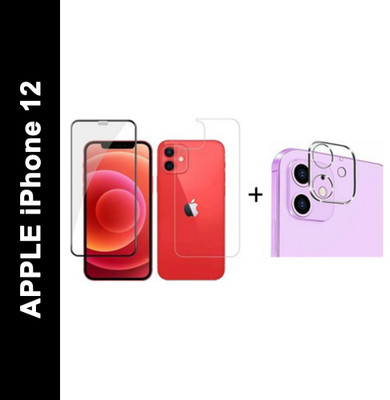 AV Front and Back Tempered Glass for APPLE iPhone 12 - (includes Camera Glass)(Pack of 3)