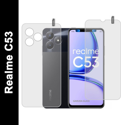 GARUDA GLASS Front and Back Tempered Glass for REALME C53 PHONE(Pack of 2)