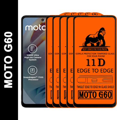 TWIGLO Edge To Edge Tempered Glass for MOTO G60(Pack of 5)