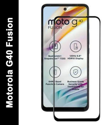 DMJHP Edge To Edge Tempered Glass for Motorola G40 Fusion(Pack of 1)