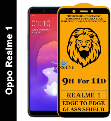 SUNSHINE Edge To Edge Tempered Glass for OPPO Realme 1(Pack of 1)