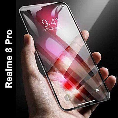 BRENZZ Edge To Edge Tempered Glass for Realme 8 PRO(Pack of 1)