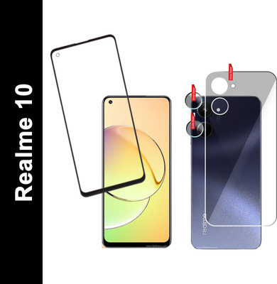 Olonga Front and Back Tempered Glass for REALME 10(Pack of 2)