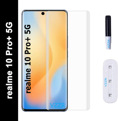 VZZR Tempered Glass Guard for Realme 10 Pro Plus 5G, realme 10 Pro+ 5G - UV Tempered Glass Advanced Borderless Design(Pack of 1)