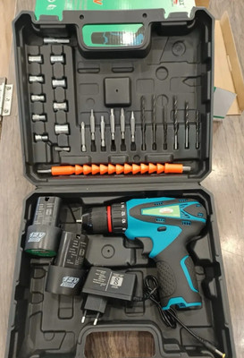 Shiv Enterprise ZO MAX-12V 12V Reversible Variable Speed Screwdriver Double with 30 pcs Tool Kit Cordless Drill Machine Battery Operated Collated Screw Gun(Cordless)