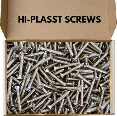 HI-PLASST Stainless Steel, Nickel, Carbon Steel Flat Head Self-tapping Screw(25 mm Pack of 100)