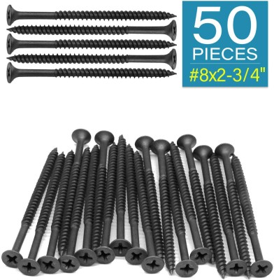 HI-PLASST Carbon Steel Bugle Head Wood Screw(75 mm Pack of 50)