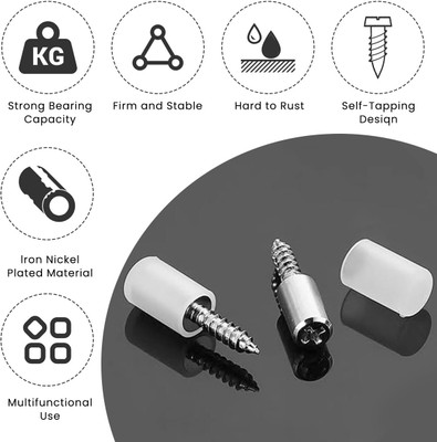 MSClickcart Steel Flat Head Self-tapping Screw(5 mm Pack of 20)