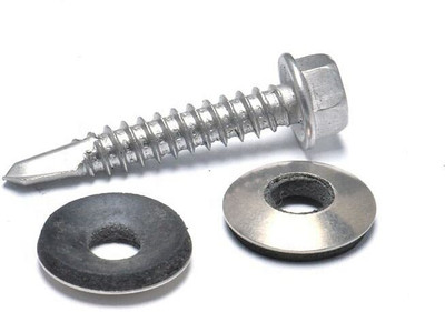 DECENT AIR SYSTEM Carbon Steel Trimmed Hex Head Self-drilling Screw(2 mm Pack of 100)