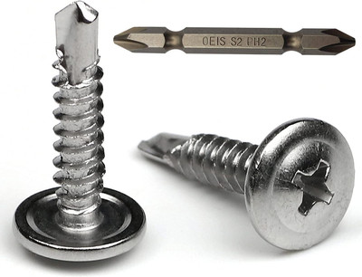 DECENT AIR SYSTEM Carbon Steel Mushroom Self-drilling Screw(19 mm Pack of 500)
