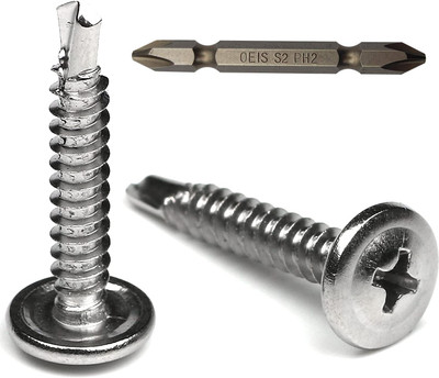 DECENT AIR SYSTEM Carbon Steel Mushroom Self-drilling Screw(25 mm Pack of 500)