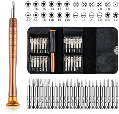 Umang AFSD5 Precision 25 in 1 Portable Pocket Screw driver Mobile Repairing Tools Kit Precision Screwdriver Set(Pack of 25)
