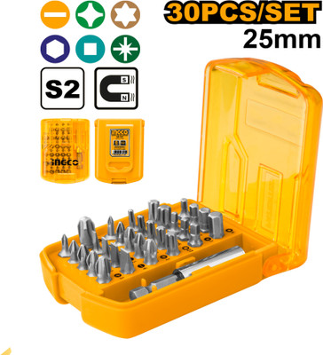 INGCO 30Pcs screwdriver bits set Screwdriver Bit Set(Pack of 30)