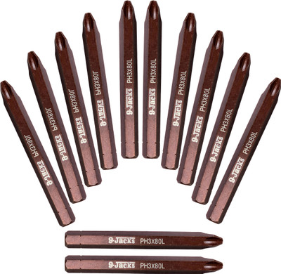 Digital Craft Long PH3 Magnetic Impact Bit 12Pc Professional Grade Screwdriver Bit Built for Torque Strength and Accurate Screw Driving Screwdriver Bit Set(Pack of 12)