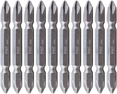 Kiesh 10 Pcs Screwdriver Bits PH2 Plus Plus (+)(+) Screwdriver Bit Set Impact Screwdriver Set(Pack of 10)