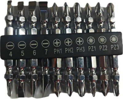 h9 10-Pieces Double ended Screwdriver Bit Set Set for Effortless Screw driving Screwdriver Bit Set(Pack of 10)