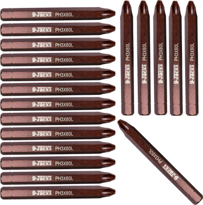 Digital Craft Magnetic PH3 Long Impact Driver Bit 19Pc Screwdriver Bit Durable Steel Construction for Reliable Drilling and Fastening Screwdriver Bit Set(Pack of 19)