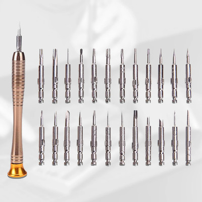 Hillgrove SB Precision 25 in 1 Portable Pocket Screw driver Mobile Repairing Tools Kit for Phone/Laptop/PC/Glasses/Computer SBS25in1 Screwdriver Bit Set(Pack of 25)