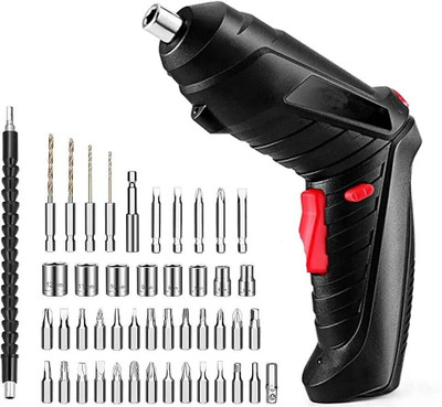 NUVIO 47 Pcs Electric Screwdriver Kit Rechargeable Cordless Drill Set with Carry Box Combination Screwdriver Set(Pack of 1)