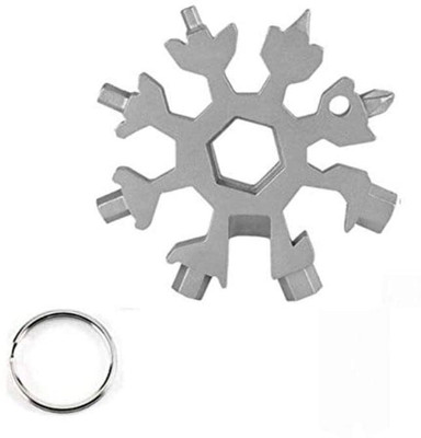 Fulkiza Multifunctional Snowflake 18 in 1 Multi Tool Key Chain_01 Combination Screwdriver Set(Pack of 1)