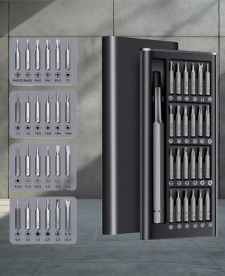 TAPUJI 24-in-1 Magnetic & Compact Electronics & Home II Combination Screwdriver Set(Pack of 24)